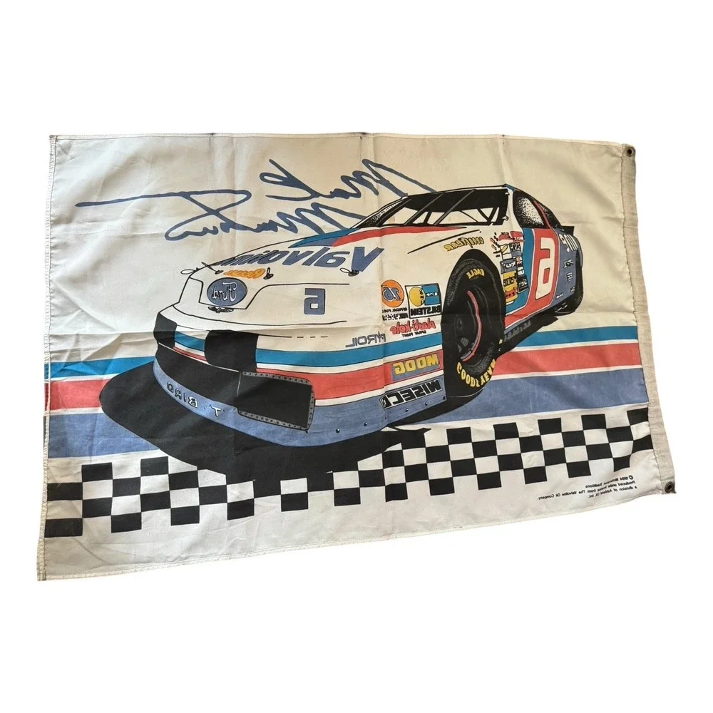Vintage 1994 Mark Martin Valvoline #6 Racing Flag Banner NASCAR Winston Cup READ